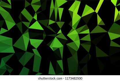 Light Green vector abstract polygonal texture. A completely new color illustration in a vague style. Brand new style for your business design.
