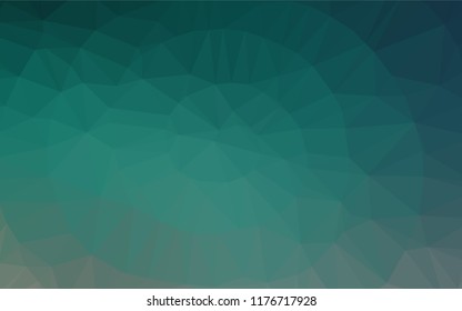 Light Green vector abstract polygonal texture. Triangular geometric sample with gradient.  The elegant pattern can be used as part of a brand book.
