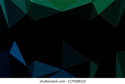 Light Green vector abstract polygonal texture. Creative geometric illustration in Origami style with gradient. A completely new design for your business.