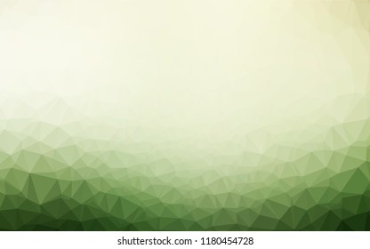 Light Green vector abstract polygonal cover. Shining illustration, which consist of triangles. The completely new template can be used for your brand book.