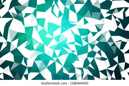 Light Green vector abstract polygonal background. Triangular geometric sample with gradient.  Pattern for a brand book's backdrop.