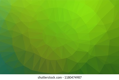 Light Green vector abstract polygonal texture. Shining illustration, which consist of triangles. Triangular pattern for your business design.