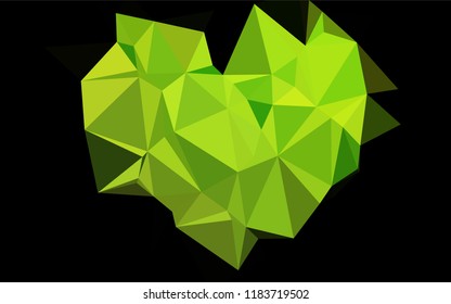 Light Green vector abstract polygonal cover. Triangular geometric sample with gradient.  A completely new template for your business design.