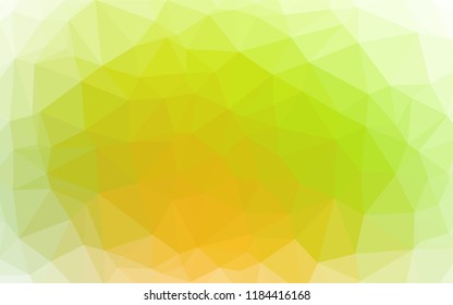 Light Green vector abstract polygonal texture. Shining illustration, which consist of triangles. The textured pattern can be used for background.