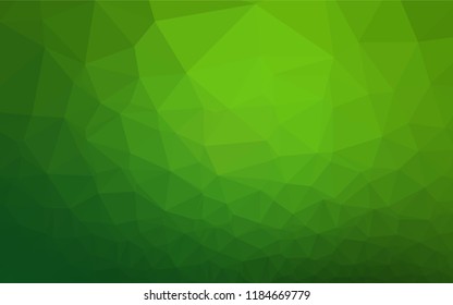 Light Green vector abstract polygonal texture. A vague abstract illustration with gradient. The polygonal design can be used for your web site.