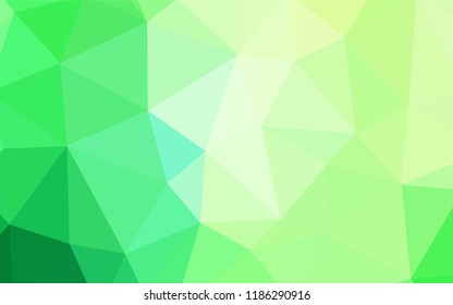 Light Green vector abstract polygonal pattern. Modern abstract illustration with triangles. A new texture for your web site.
