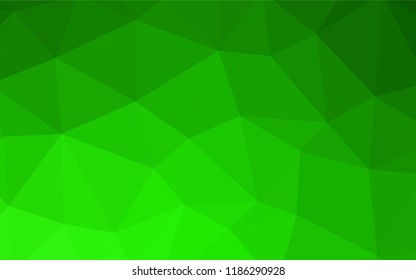 Light Green vector abstract polygonal pattern. Colorful abstract illustration with triangles. Triangular pattern for your design.