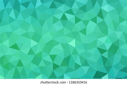 Light Green vector abstract polygonal pattern. Colorful illustration in abstract style with triangles. Triangular pattern for your design.