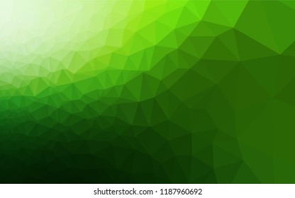 Light Green vector abstract polygonal cover. Geometric illustration in Origami style with gradient.  The elegant pattern can be used as part of a brand book.