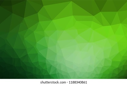 Light Green vector abstract polygonal layout. Creative geometric illustration in Origami style with gradient. The template can be used as a background for cell phones.