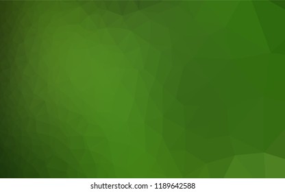 Light Green vector abstract polygonal cover. Shining illustration, which consist of triangles. A completely new design for your business.