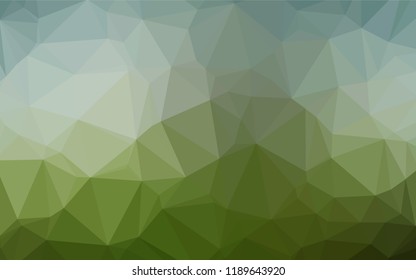 Light Green vector abstract polygonal cover. A completely new color illustration in a vague style. Triangular pattern for your business design.