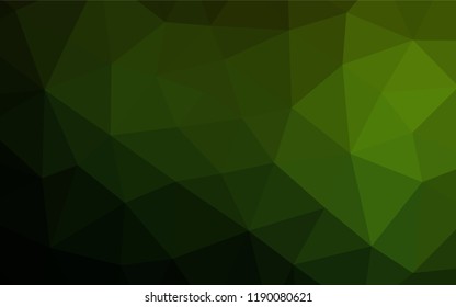 Light Green vector abstract polygonal cover. Creative illustration in halftone style with gradient. The elegant pattern can be used as part of a brand book.