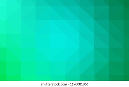 Light Green vector abstract polygonal background. Geometric illustration in Origami style with gradient.  Brand new style for your business design.