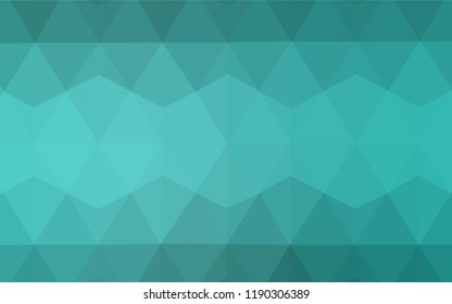 Light Green vector abstract polygonal pattern. Creative illustration in halftone style with triangles. Completely new template for your banner.
