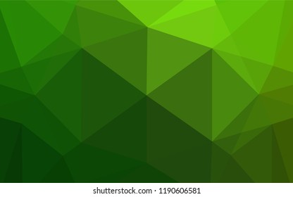 Light Green vector abstract polygonal cover. Creative geometric illustration in Origami style with gradient. The textured pattern can be used for background.