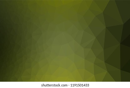 Light Green vector abstract polygonal layout. Creative illustration in halftone style with gradient. The best triangular design for your business.