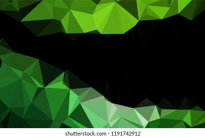 Light Green vector abstract polygonal texture. Modern geometrical abstract illustration with gradient. A completely new design for your business.