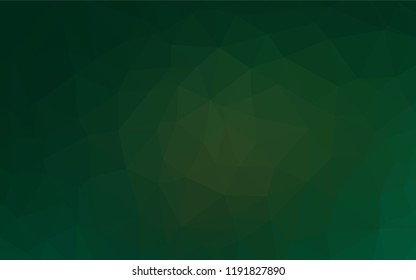 Light Green vector abstract polygonal layout. Colorful abstract illustration with gradient. Triangular pattern for your business design.