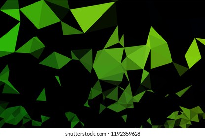 Light Green vector abstract polygonal texture. Brand new colored illustration in blurry style with gradient. The polygonal design can be used for your web site.