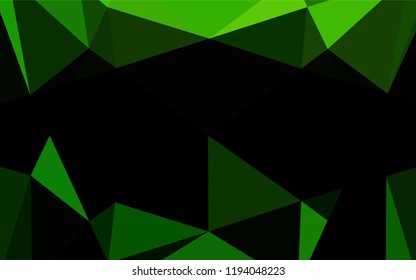 Light Green vector abstract polygonal cover. Colorful abstract illustration with gradient. The textured pattern can be used for background.