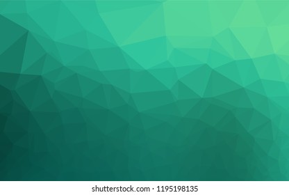 Light Green vector abstract polygonal texture. Modern geometrical abstract illustration with gradient. Triangular pattern for your business design.