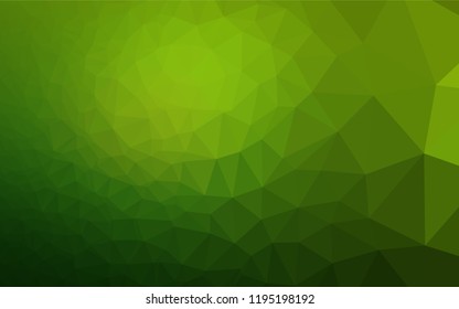 Light Green vector abstract polygonal layout. Geometric illustration in Origami style with gradient.  The template can be used as a background for cell phones.