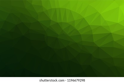 Light Green vector abstract polygonal texture. Glitter abstract illustration with an elegant design. A completely new design for your business.
