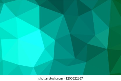 Light Green vector abstract polygonal pattern. Creative geometric illustration in Origami style with gradient. A completely new design for your leaflet.