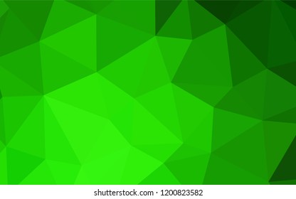 Light Green vector abstract polygonal background. Creative illustration in halftone style with triangles. Best triangular design for your business.