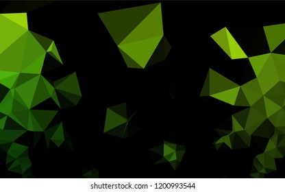 Light Green vector abstract polygonal texture. Geometric illustration in Origami style with gradient.  A completely new design for your business.