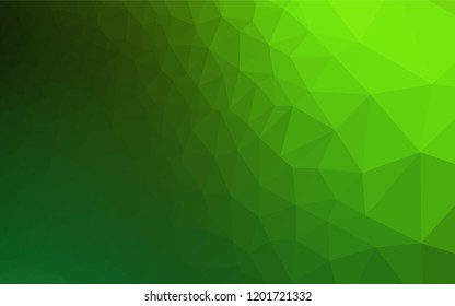 Light Green vector abstract polygonal cover. Colorful illustration in abstract style with gradient. The best triangular design for your business.