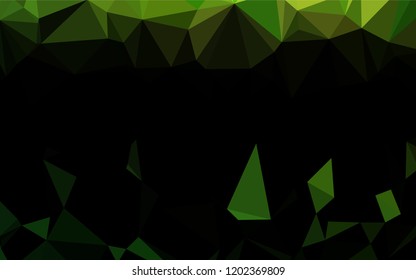 Light Green vector abstract polygonal layout. Brand new colored illustration in blurry style with gradient. The best triangular design for your business.
