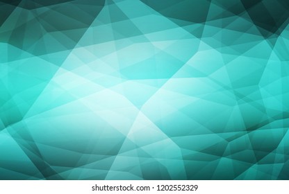 Light Green vector abstract polygonal template. Creative geometric illustration in Origami style with gradient. Textured pattern for your backgrounds.