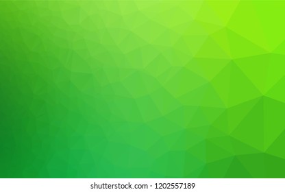 Light Green vector abstract polygonal layout. Colorful abstract illustration with gradient. A completely new template for your business design.