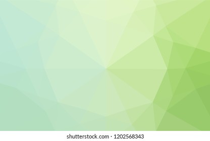 Light Green vector abstract polygonal layout. A sample with polygonal shapes. The template can be used as a background for cell phones.