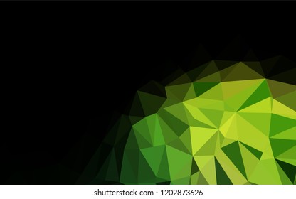 Light Green vector abstract polygonal cover. Triangular geometric sample with gradient.  Brand new style for your business design.