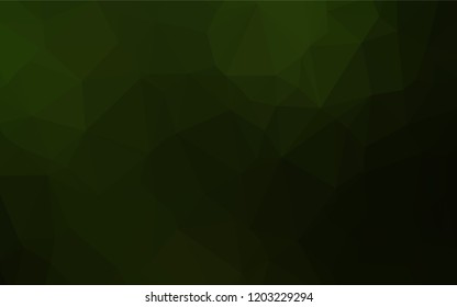 Light Green vector abstract polygonal texture. Shining illustration, which consist of triangles. The best triangular design for your business.