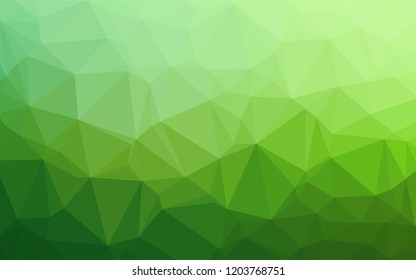 Light Green vector abstract polygonal layout. Shining colored illustration in a Brand new style. Brand new design for your business.