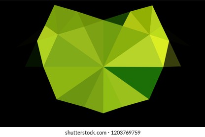Light Green vector abstract polygonal texture. Creative illustration in halftone style with gradient. The textured pattern can be used for background.