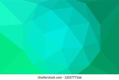 Light Green vector abstract polygonal template. Triangular geometric sample with gradient.  Best triangular design for your business.