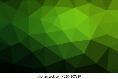 Light Green vector abstract polygonal texture. A sample with polygonal shapes. The best triangular design for your business.