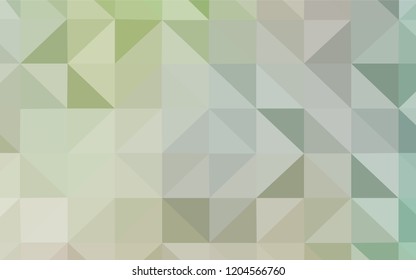 Light Green vector abstract polygonal background. Geometric illustration in Origami style with gradient.  A completely new design for your leaflet.