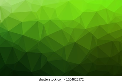 Light Green vector abstract polygonal layout. Creative illustration in halftone style with gradient. The template can be used as a background for cell phones.