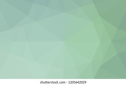 Light Green vector abstract polygonal cover. Creative illustration in halftone style with gradient. A completely new template for your business design.