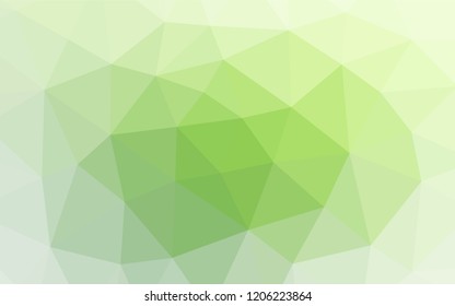 Light Green vector abstract polygonal layout. Colorful abstract illustration with gradient. The best triangular design for your business.