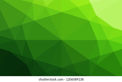 Light Green vector abstract polygonal layout. Colorful illustration in abstract style with gradient. The template can be used as a background for cell phones.