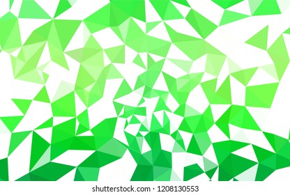 Light Green vector abstract polygonal background. Creative illustration in halftone style with triangles. A completely new design for your leaflet.