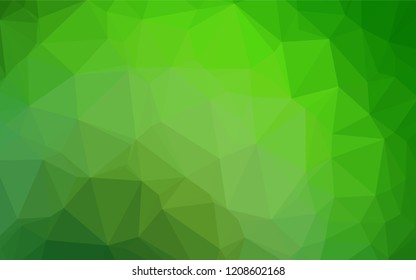 Light Green vector abstract polygonal layout. Creative geometric illustration in Origami style with gradient. The completely new template can be used for your brand book.