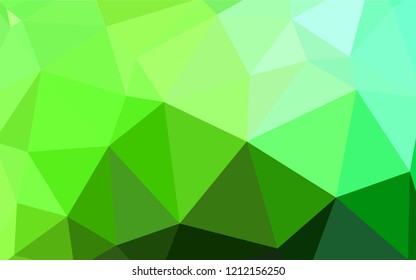 Light Green vector abstract polygonal background. Creative illustration in halftone style with triangles. New template for your brand book.